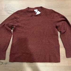 J. Crew NWT women’s  Burgundy Crewneck Sweater